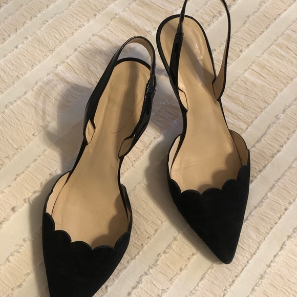 Browns Couture Black Suede Slingbacks - Picture 2 of 3